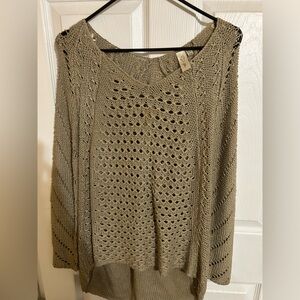 RD Style Khaki V-Neck Sweater